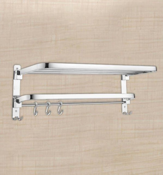 FOLDABLE TOWAL RACK S.S. WITH S.S. HOOK
